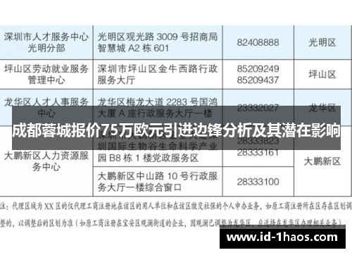 成都蓉城报价75万欧元引进边锋分析及其潜在影响